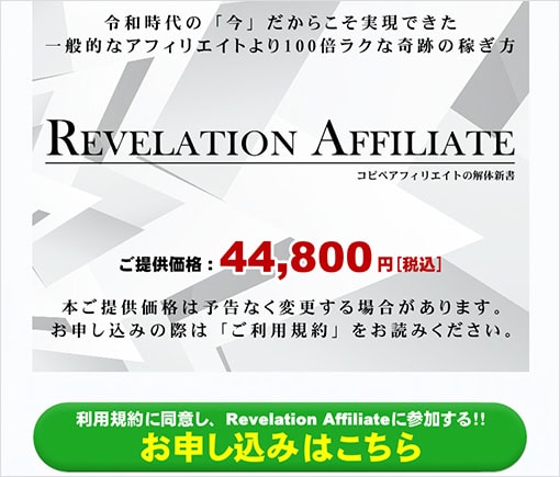 Revelation Affiliateの購入価格